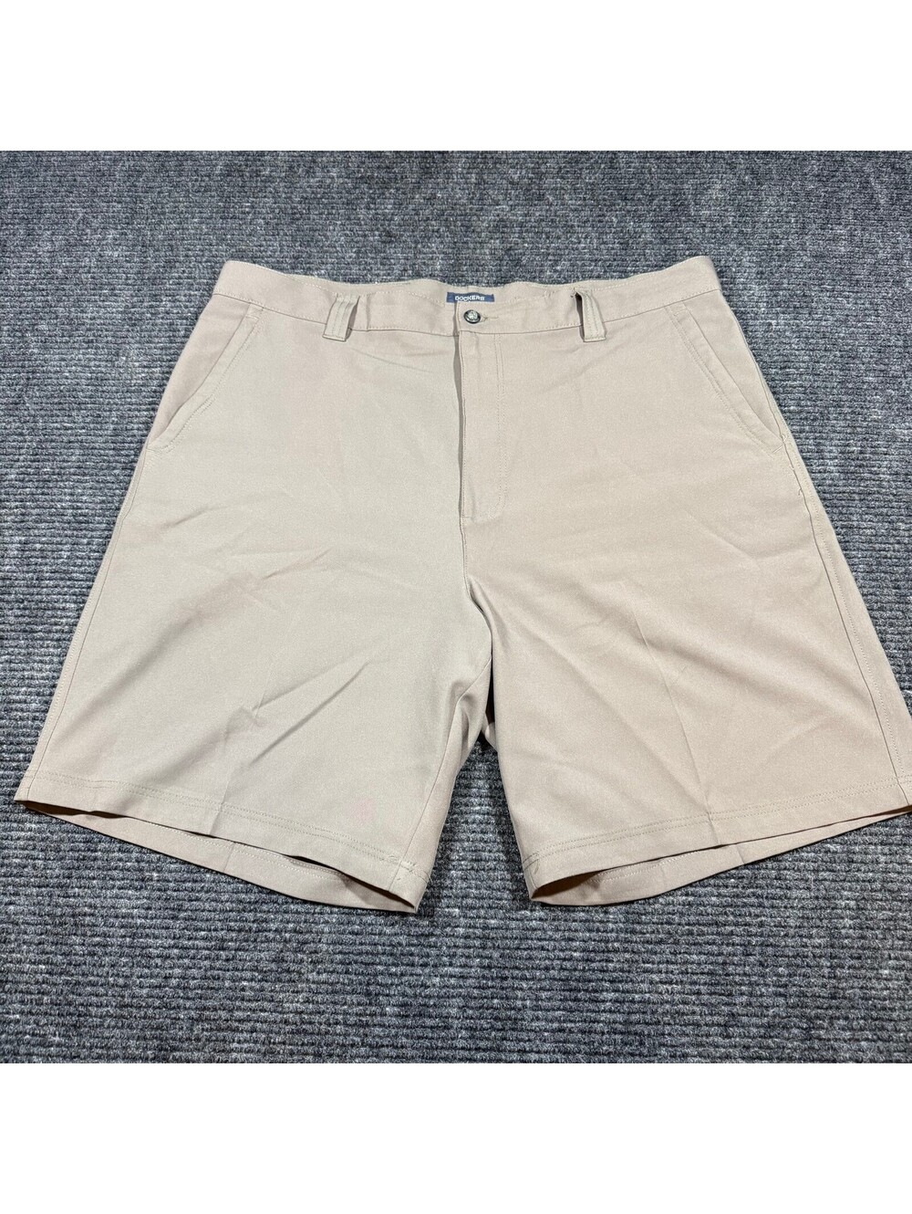 Dockers Mens 38 Khaki Shorts Beige Tan Flat Front
